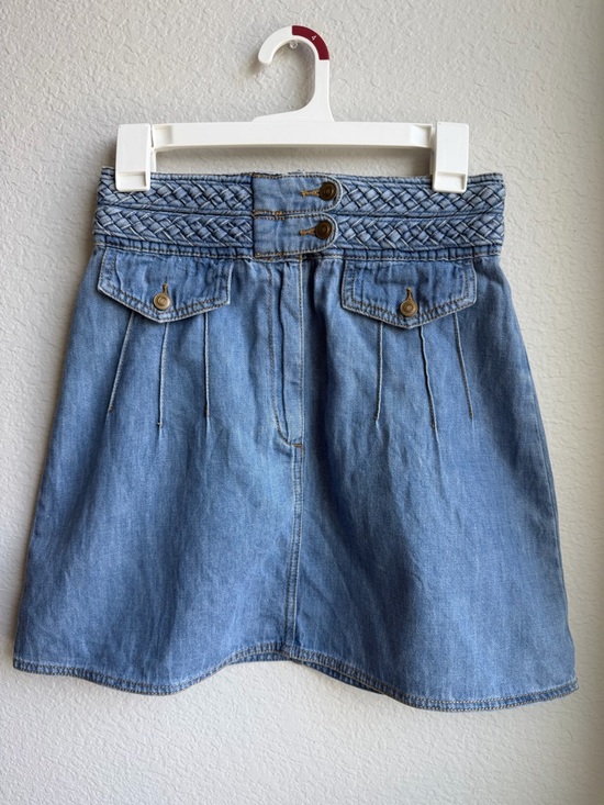 Free People Dresses & Skirts - Free People Denim Mini Skirt with Braided Waist